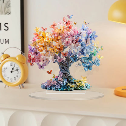 Crystal Butterfly Lucky Tree - Tree of Life Desktop Decoration