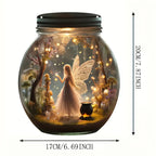 Fairy Snow White Mason Jar Hanging Ornament