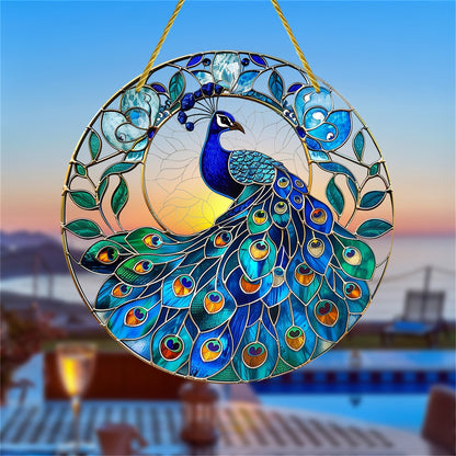 Animal Series Colorful Stained Glass Style Hanging Ornaments for Home