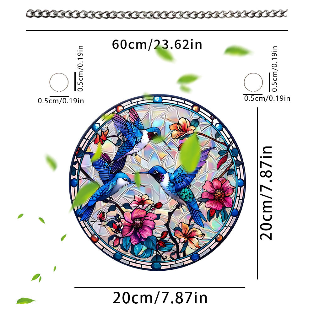 Flower Sun Catcher - Stained Glass Window Hanging