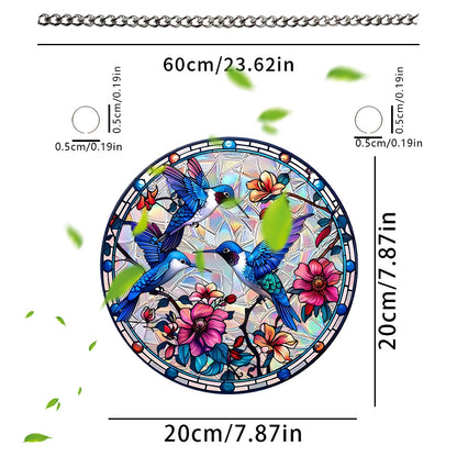 Flower Sun Catcher - Stained Glass Window Hanging