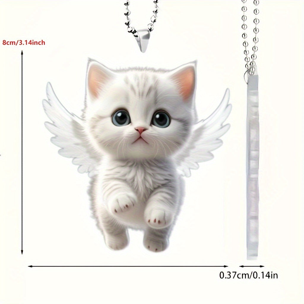 Cute Mermaid Cat 2D Acrylic Keychain