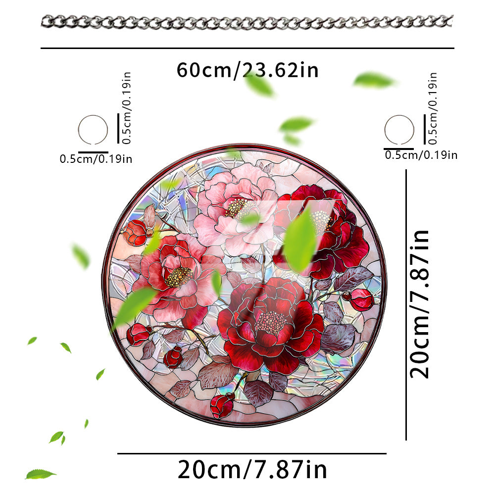 Flower Sun Catcher - Stained Glass Window Hanging