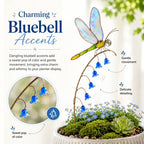 Elegant Dragonfly Bluebell Garden Ornament, Unique Outdoor Decor Gift for Garden Lovers