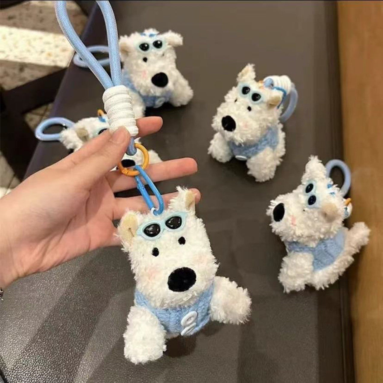 Whiwo™ Cute Westie Dog Plush Keychain  | Mini Emotional Buddy Toy