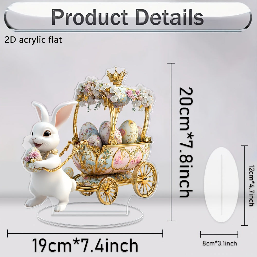 Cross-Border Easter Bunny Egg 2D Flat Acrylic Home Decor