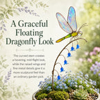 Elegant Dragonfly Bluebell Garden Ornament, Unique Outdoor Decor Gift for Garden Lovers