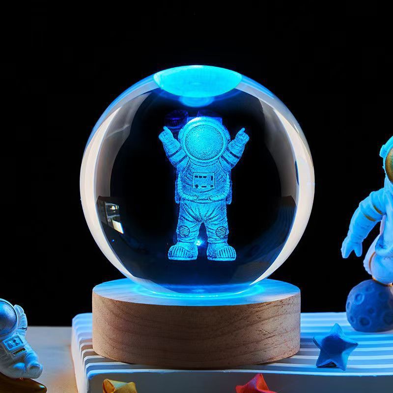 Creative Night Light Decoration - Glowing Crystal Ball Universe Mini Lamp