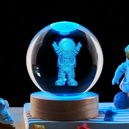 Creative Night Light Decoration - Glowing Crystal Ball Universe Mini Lamp