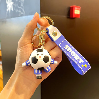 Original Headset Football Doll Keychain Cartoon Cute Football World Cup