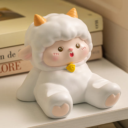 Baa Sheep Phone & Tablet Stand | Cute Resin Desktop Organizer Ornament