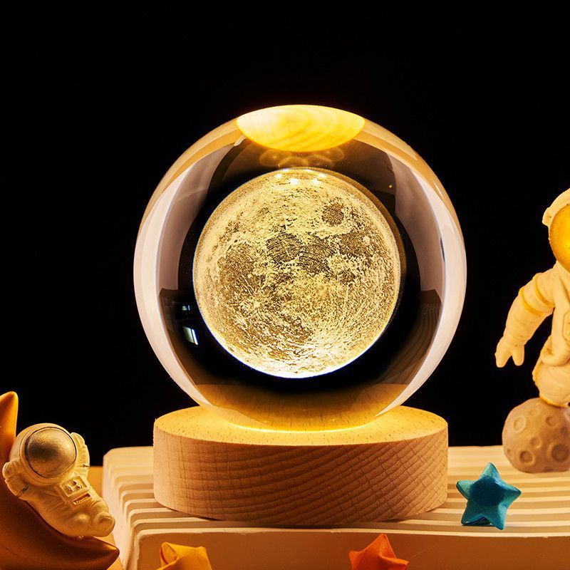 Creative Night Light Decoration - Glowing Crystal Ball Universe Mini Lamp
