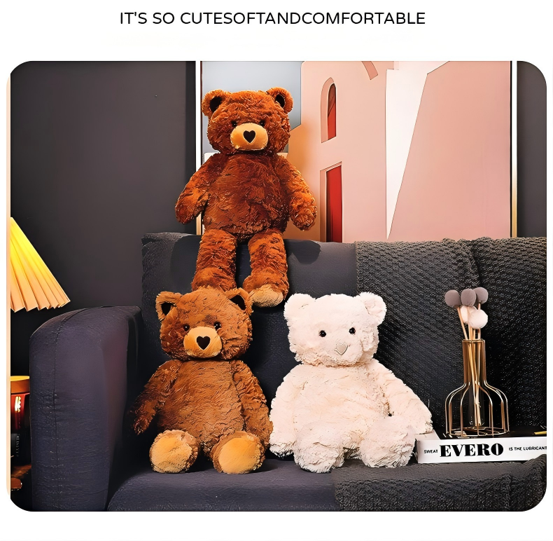 Heartwarming Huggable Bear Plush - Ultra-Soft Short Plush Toy | Perfect Gift for All Ages