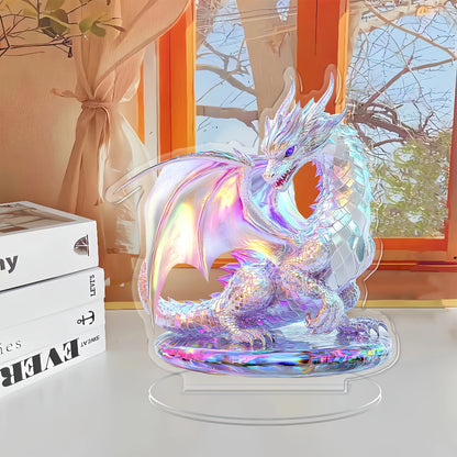 Aurora - Recycled Acrylic Dragon Decor with Holographic Shimmer