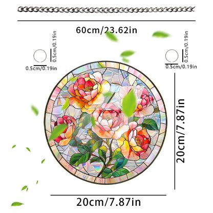 Flower Sun Catcher - Stained Glass Window Hanging