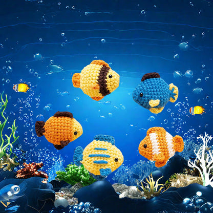 Wool hand-woven small animal doll DIY handmade crochet wool bag material package