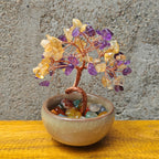 Colorful Crystal Bonsai Money Tree Decor - 4 Hues | Feng Shui Wealth Figurine
