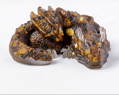 Natural Crystal Gravel Glue Flying Dragon Ornaments