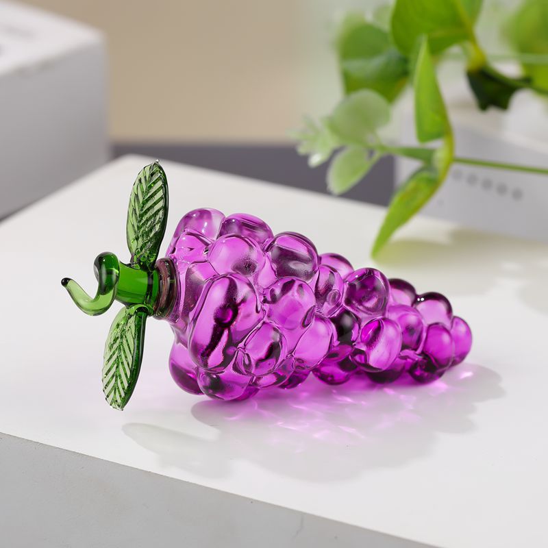Crystal Glass Fruit Grape Decoration Crafts