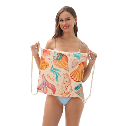 80X160cm large size foldable beach towel printed bath towel integrated beach towel integrated bag portable