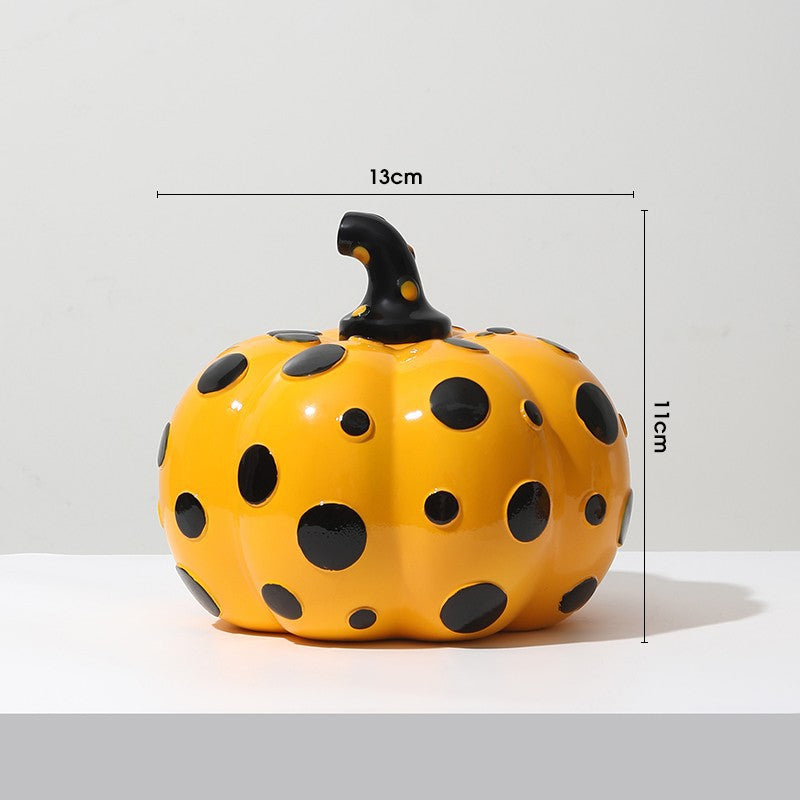 Polka Dot Pumpkin Decor - Vibrant Home Accent for Living Room & Study
