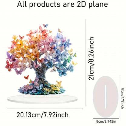 Crystal Butterfly Lucky Tree - Tree of Life Desktop Decoration