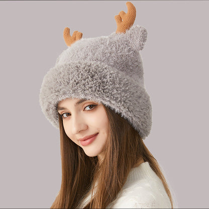 Reindeer Antler Hat - Plush Christmas Photoshoot Prop