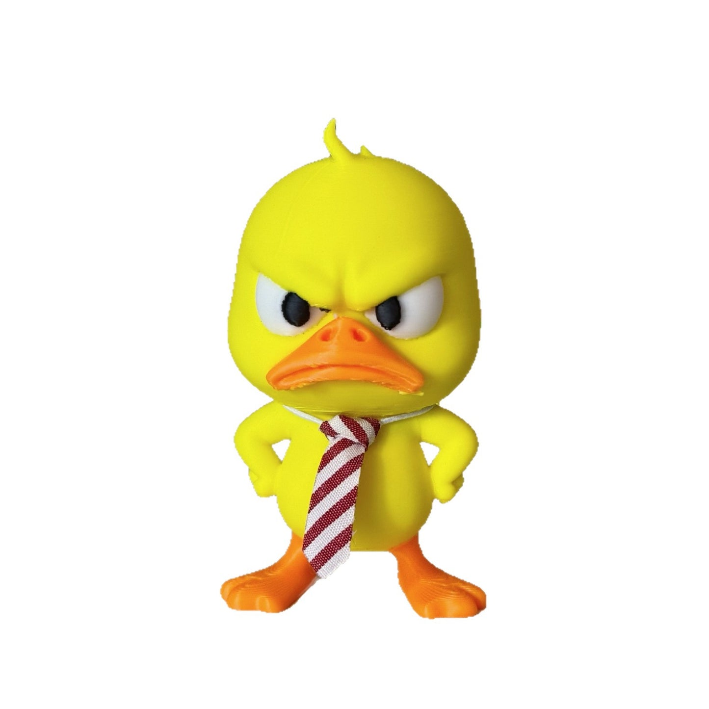 3D Printed Cute Tie Duck Figurine – Novelty Desk & Shelf Decor Ornament