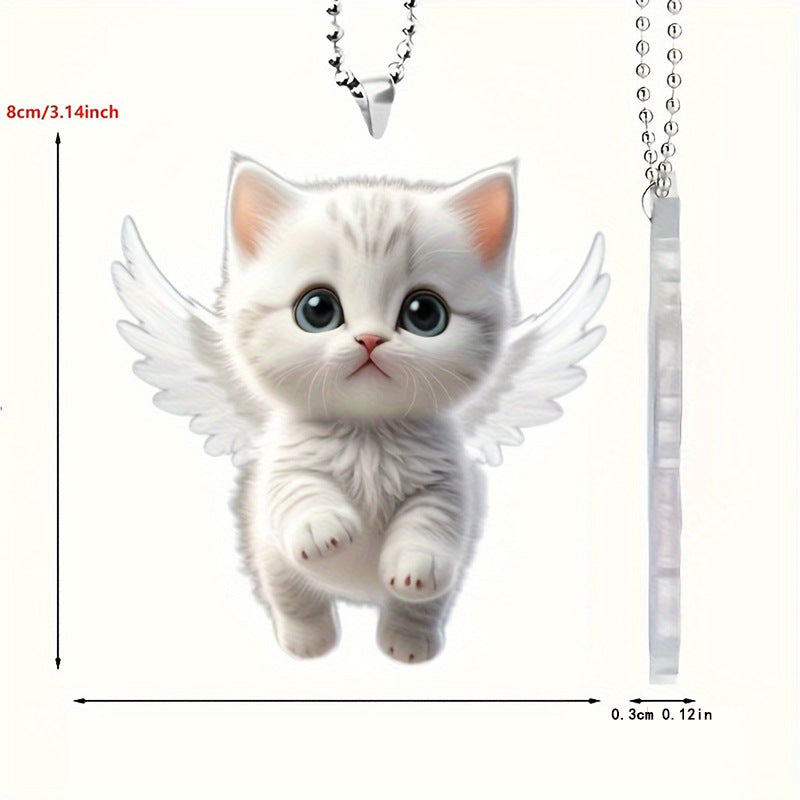 Cute Mermaid Cat 2D Acrylic Keychain