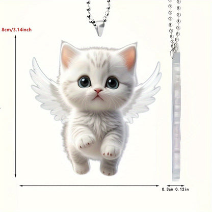 Cute Mermaid Cat 2D Acrylic Keychain