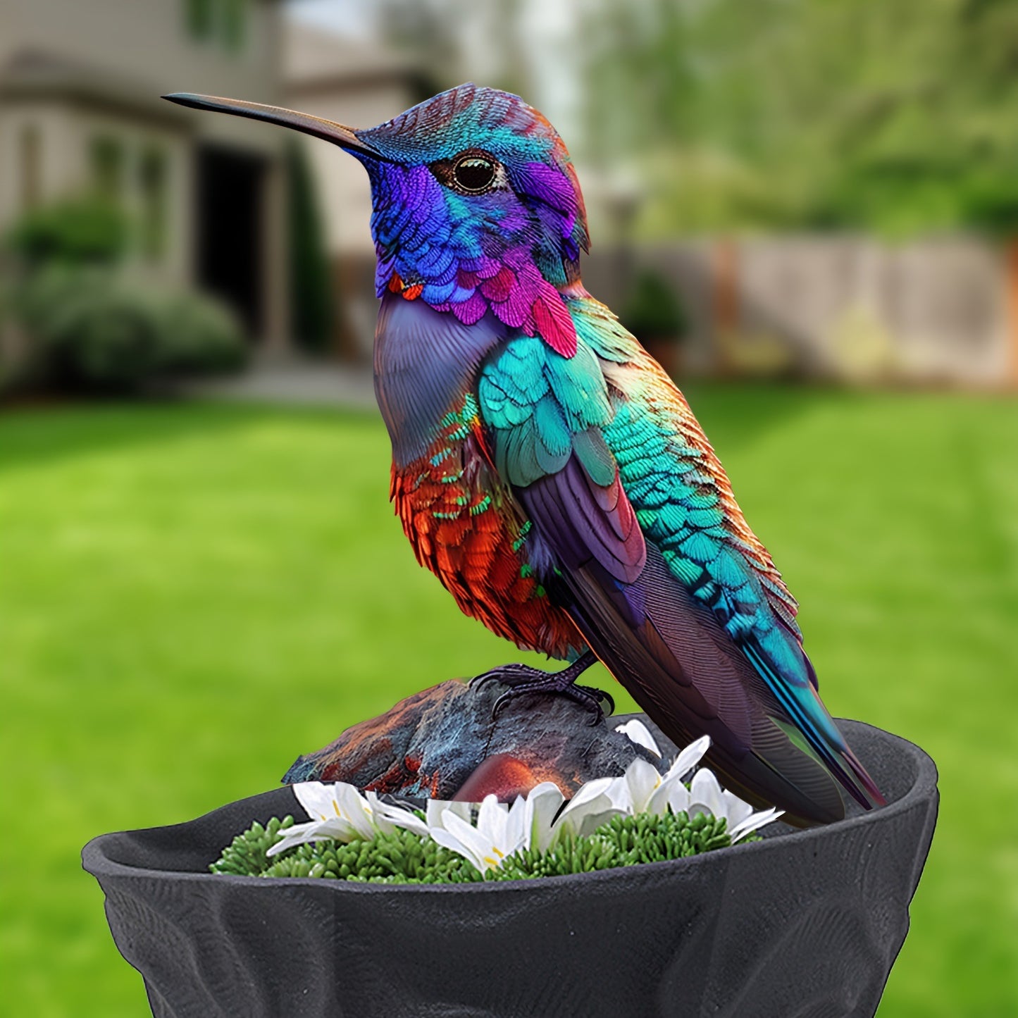Birdy - Charming Hummingbird Acrylic Garden Indoor and Outdoor 2D Acrylic Decoration