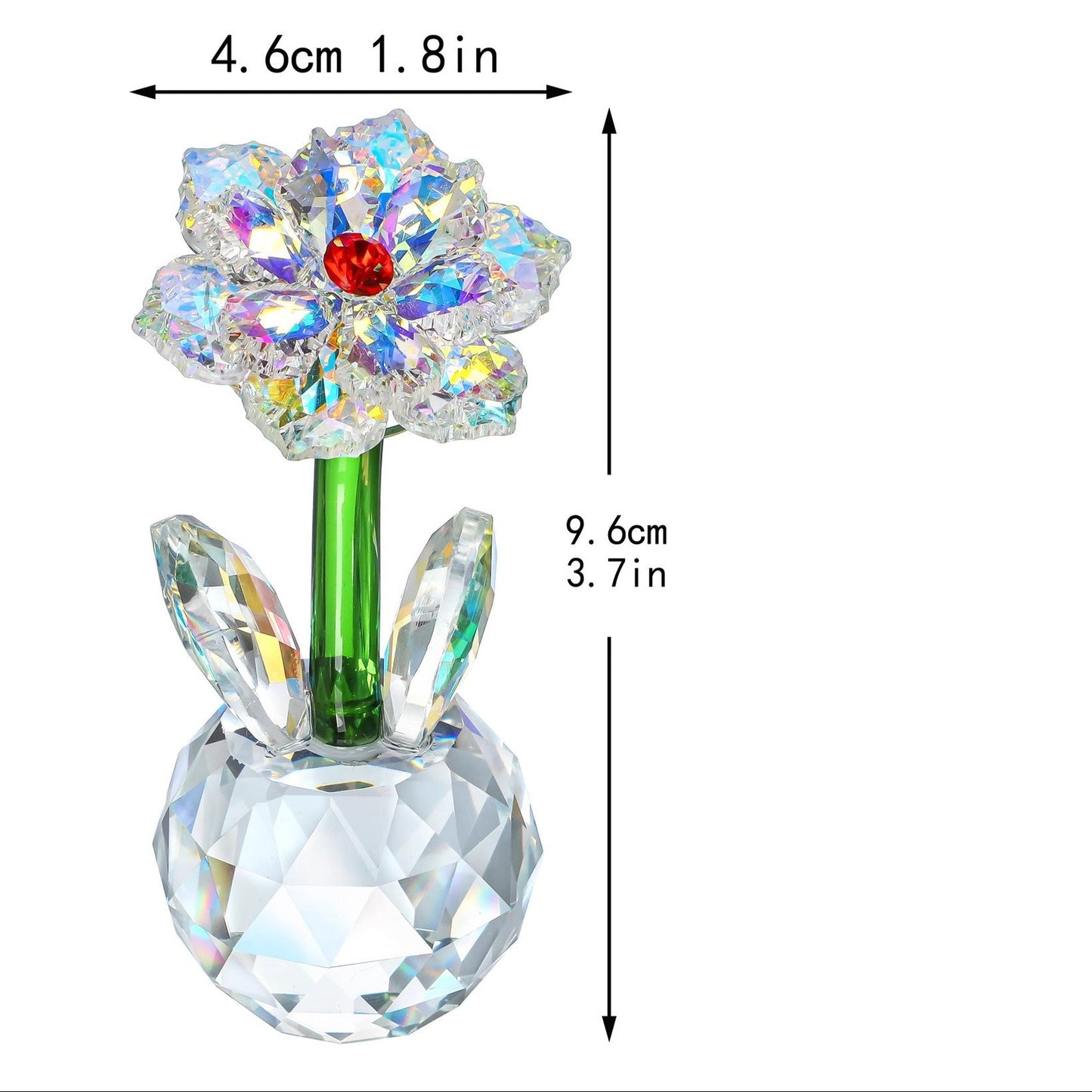 Crystal Sunflower Home Ornaments - Glass Decorations
