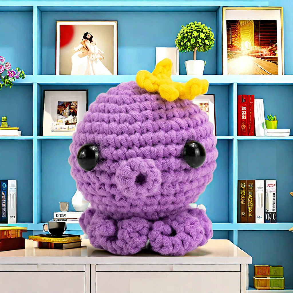 Wool hand-woven small animal doll DIY handmade crochet wool bag material package