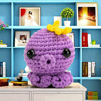 Wool hand-woven small animal doll DIY handmade crochet wool bag material package