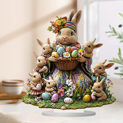 Rabbit Easter Eggs: Easter Decor, Home Decor, Desktop Ornaments, Decorative Items, Holiday Gifts