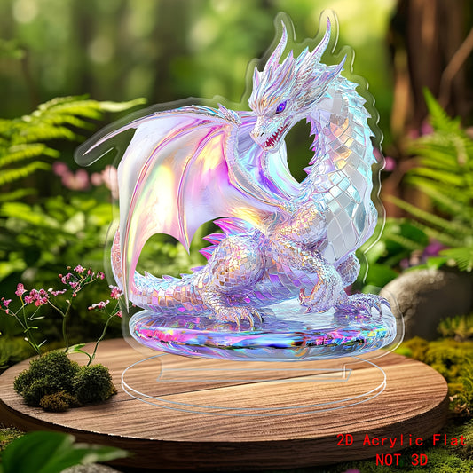 Aurora - Recycled Acrylic Dragon Decor with Holographic Shimmer