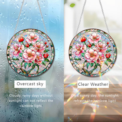 Flower Sun Catcher - Stained Glass Window Hanging