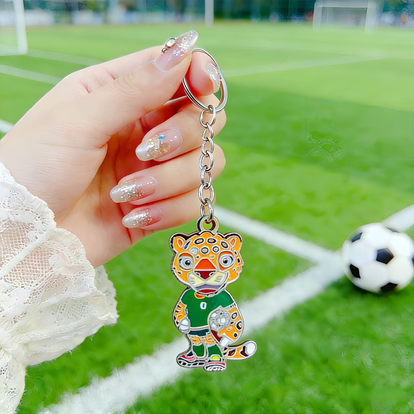 2026 World Cup Mascot Keychain – USA Canada Mexico Football Souvenir