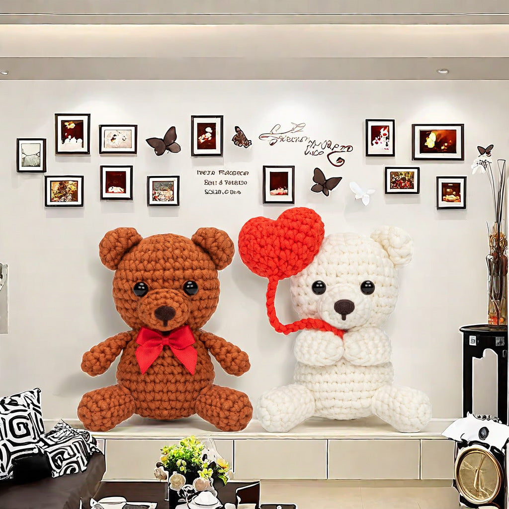 Wool hand-woven small animal doll DIY handmade crochet wool bag material package