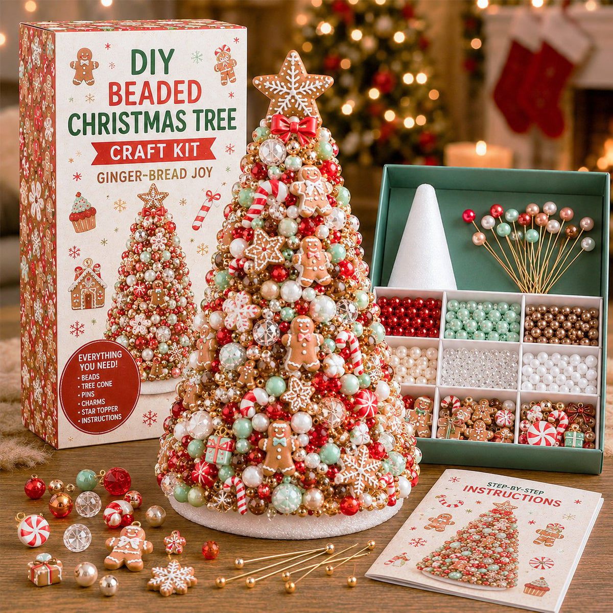 DIY Beaded Holiday Craft Kit – Christmas & Halloween Designs