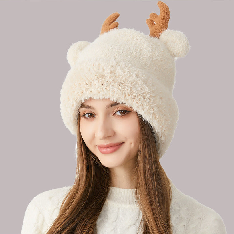 Reindeer Antler Hat - Plush Christmas Photoshoot Prop