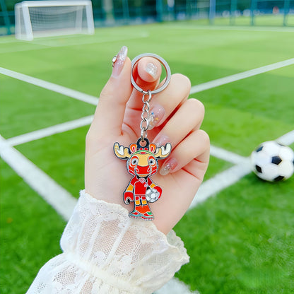 2026 World Cup Mascot Keychain – USA Canada Mexico Football Souvenir
