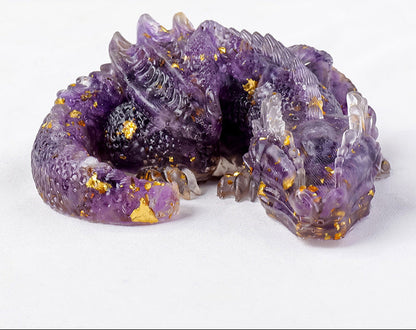 Natural Crystal Gravel Glue Flying Dragon Ornaments