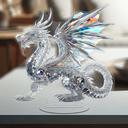 Drako - 2D Acrylic Majestic Dragon Design Desktop Ornament