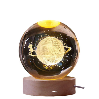 Creative Night Light Decoration - Glowing Crystal Ball Universe Mini Lamp