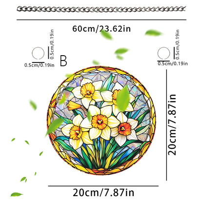 Flower Sun Catcher - Stained Glass Window Hanging