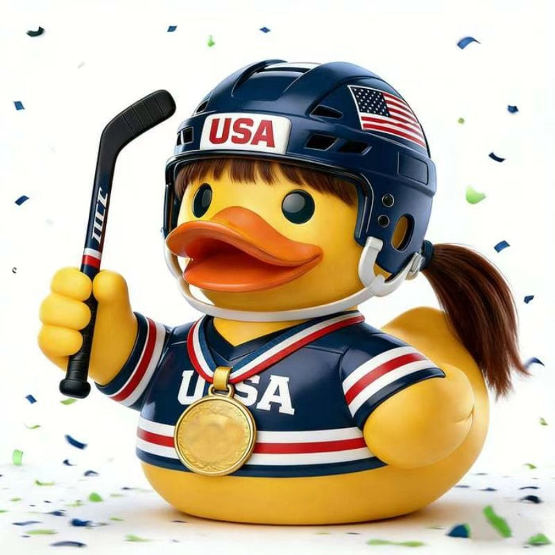 Baseball Commemorative Duck Resin Statue – Swing into Action with Cute Collectible Charm
