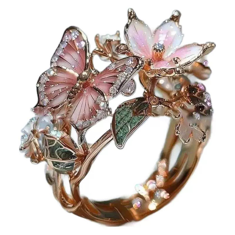 Spring New Arrival - Butterfly Floral Ring