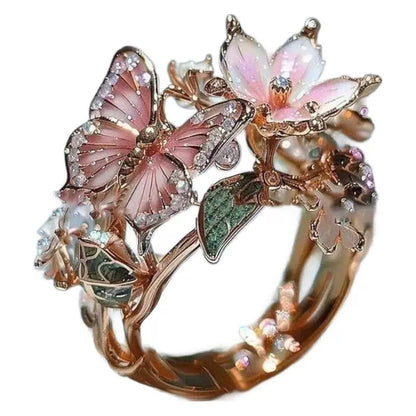 Spring New Arrival - Butterfly Floral Ring