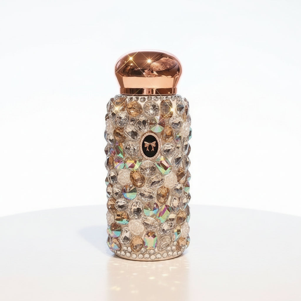 Glittering Whisper · Crystal-Studded Insulated Tumbler